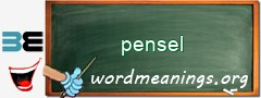 WordMeaning blackboard for pensel